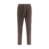 Cruna Brown Cotton Casual Pants